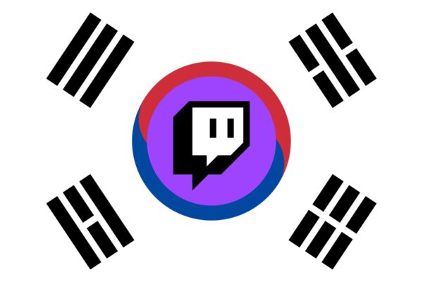 Korea flag with twitch logo